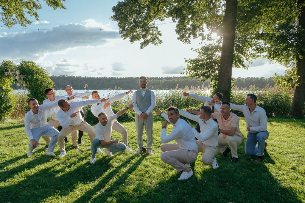 Hochzeits von karen & christopher in der Villa Zesch am See.